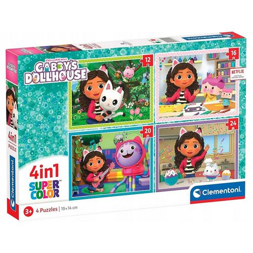 Clementoni Puzzle 4U1 Gabbys Dollhouse slika 1