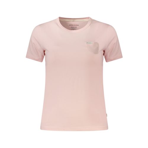 GUESS JEANS WOMEN'S SHORT SLEEVE T-SHIRT PINK slika 1