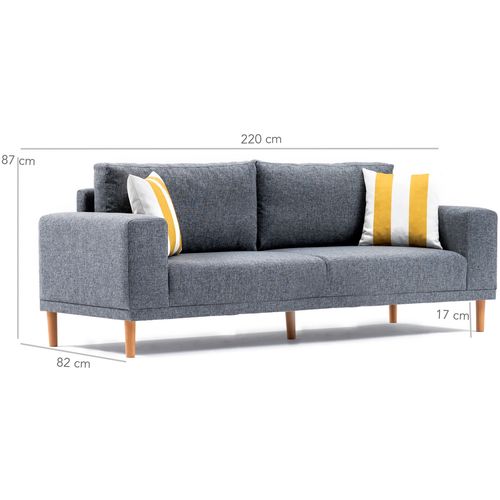 Atelier Del Sofa Trosjed FRANZ sivi, Franz - Grey slika 5