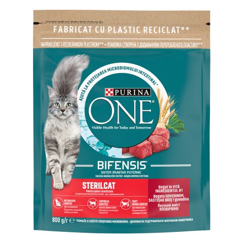 PURINA ONE® ADULT STERILCAT Bogata govedinom i pšenicom, 8x800g  slika 1