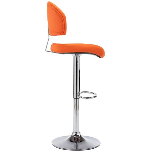 Barski stolac od umjetne kože narančasti slika 25