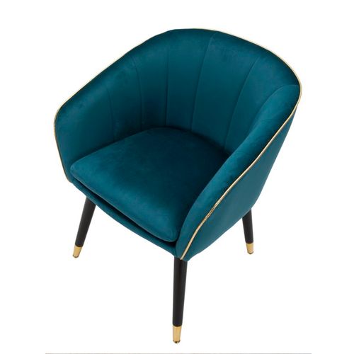 Mauro Ferretti Fotelja Paris teal-gold cm 62x58x78 slika 4