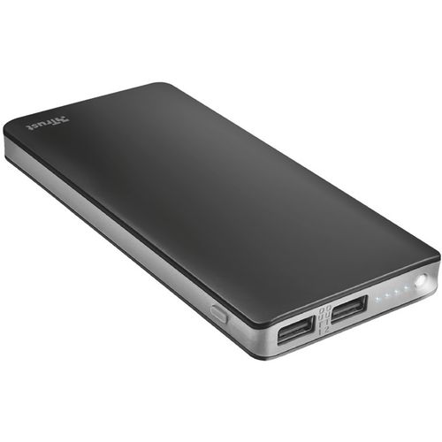 Trust Prijenosna baterija Primo Thin, 10000mAh, 2xUSB, crna (22577) slika 1