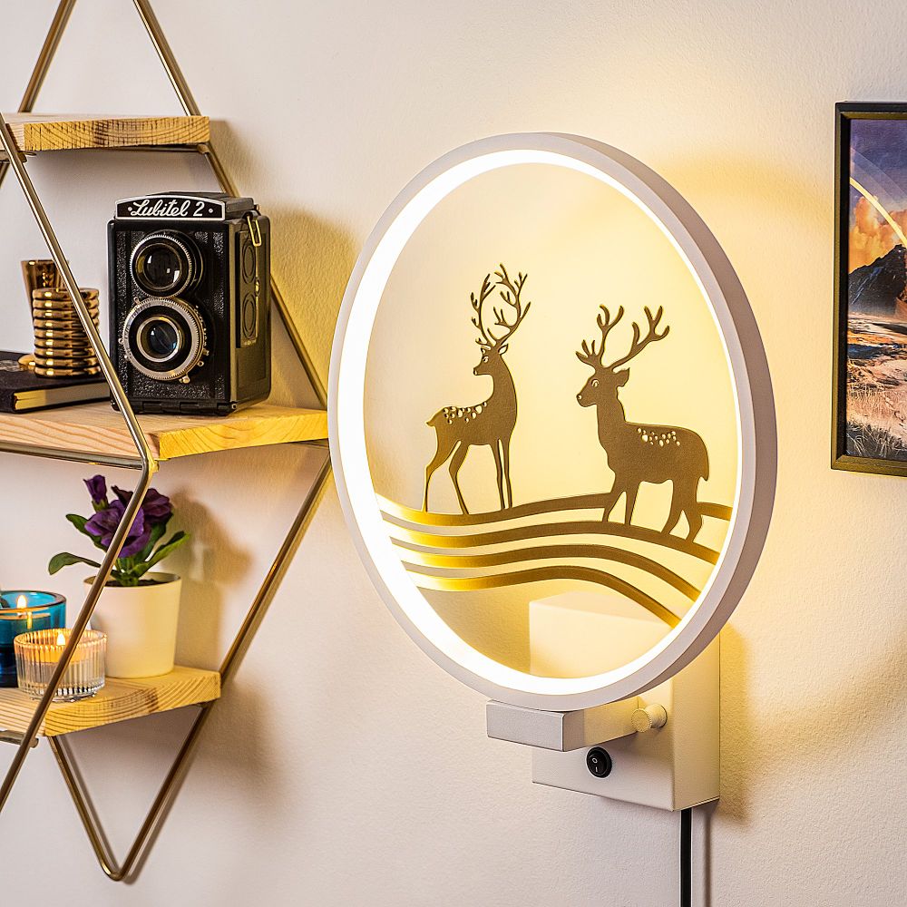 Zidna Lampa XMAS30 - Bijela i Zlatna slika 1