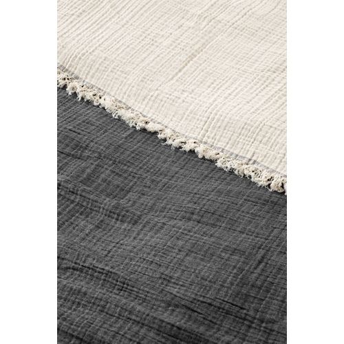 Muslin Yarn Dyed - Anthracite Anthracite Double Bedspread slika 2
