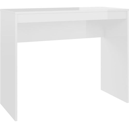 Radni stol visoki sjaj bijeli 90 x 40 x 72 cm od iverice slika 32
