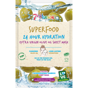 7th Heaven Superfood 24hr Hydration Extra Virgin Olive Oil maska u maramici, 1 kom. 