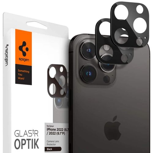 SPIGEN OPTIK.TR ZAŠTITNIK ZA KAMERU 2-PAK IPHONE 14 PRO / 14 PRO MAX CRNA MASKA slika 1