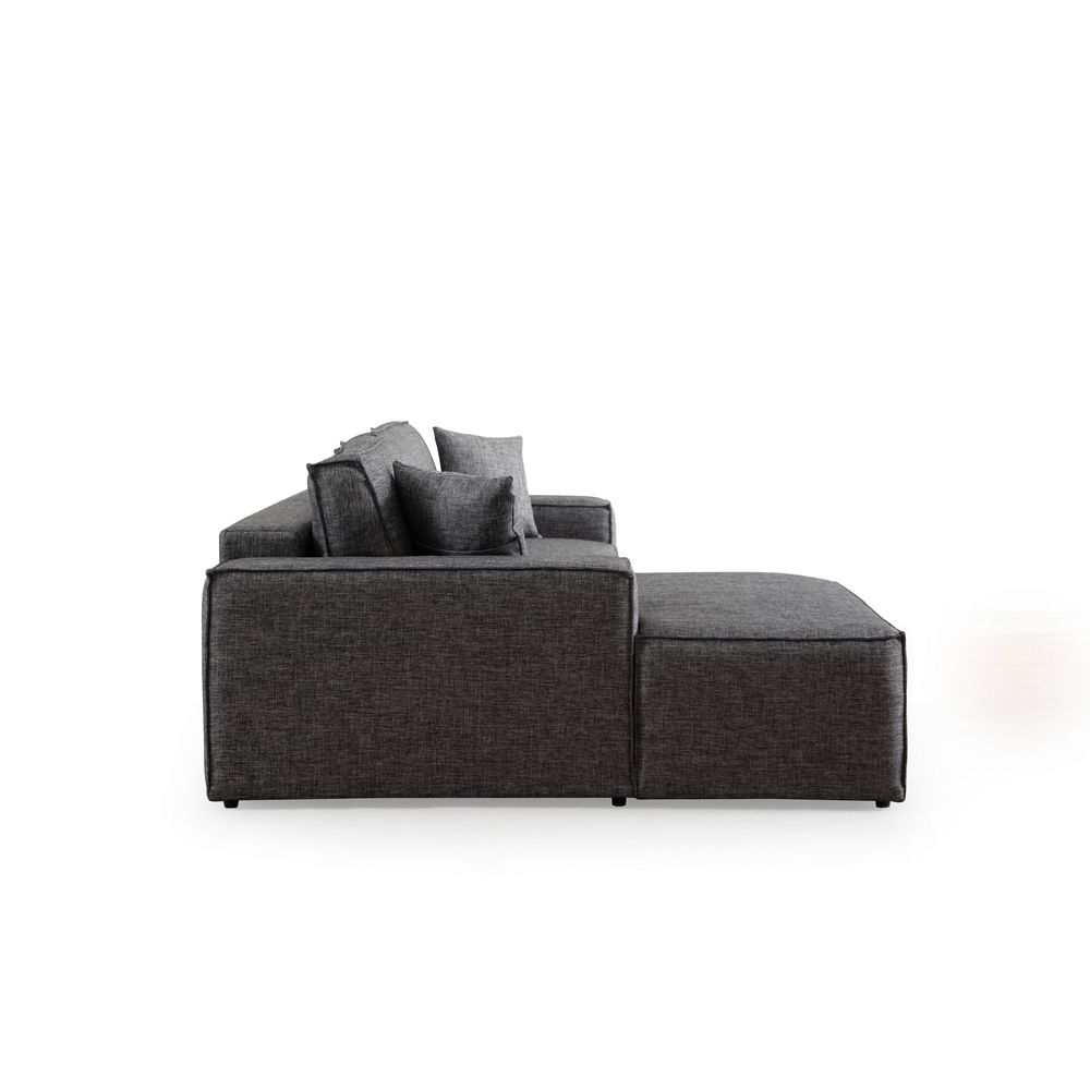 Pırlo Kutni Sofa na Razvlačenje - Tamno Siva slika 7