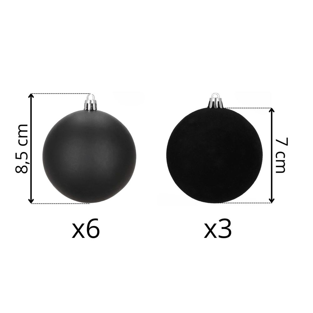 Ca1538 set božićnih kuglica 8 cm 9 kom. slika 6
