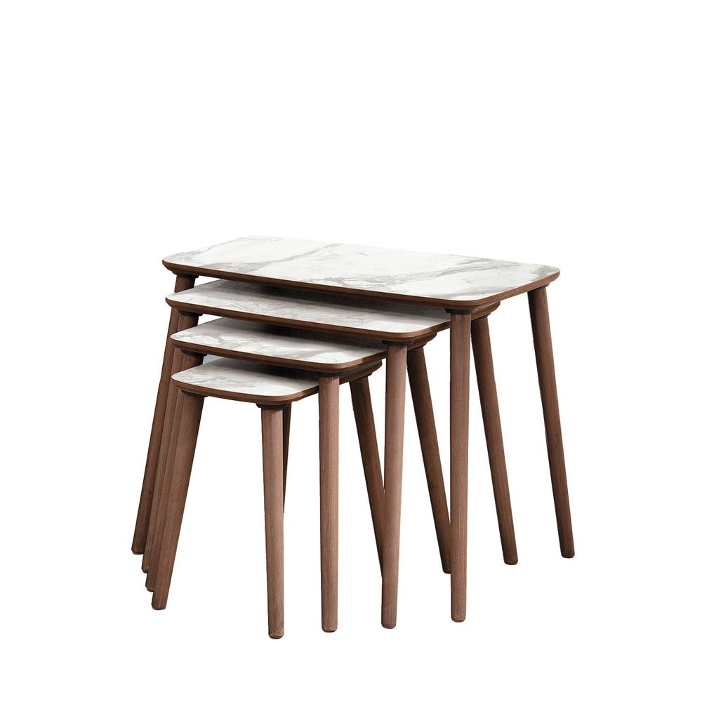 Nesting Table Luci - Set od 4 komada u bijeloj boji slika 5