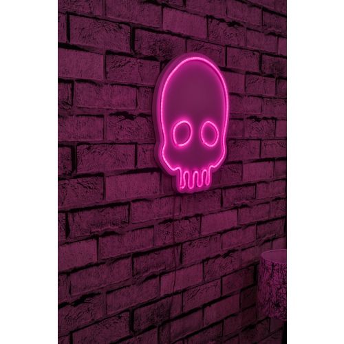 Wallity Ukrasna plastična LED rasvjeta, Skull - Pink slika 1