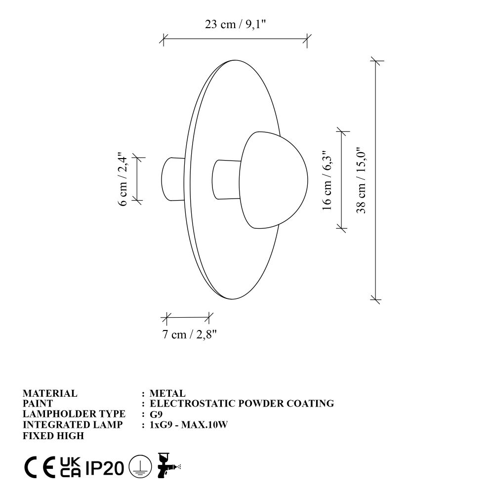 Zidna Lampa Node - 16150 - D, boje: Antikna slika 7