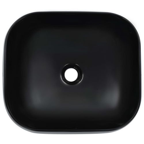 Umivaonik 44,5 x 39,5 x 14,5 cm keramički crni slika 3