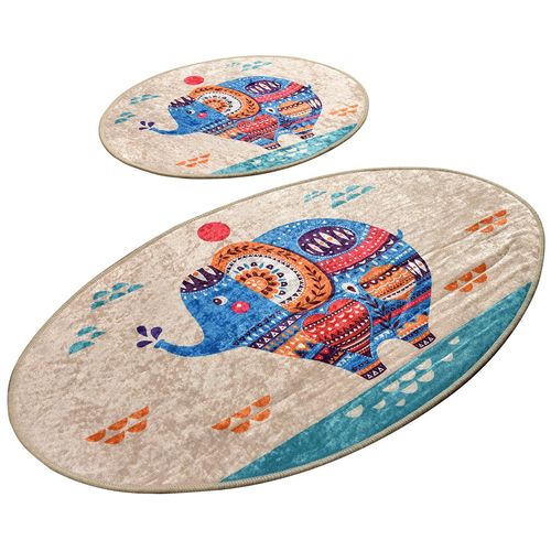 Etnic Multicolor Bathmat Set (2 Pieces) slika 2