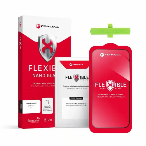 Forcell Flexible 5D – hibridno staklo za iPhone 15 Pro Max crno slika 1