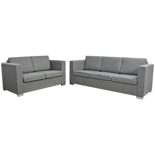 Dvodijelni set sofa od tkanine svijetlosivi slika 12