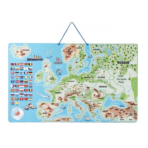 Woody 3u1 magnetna karta Europe i društvena igra na engleskom slika 1