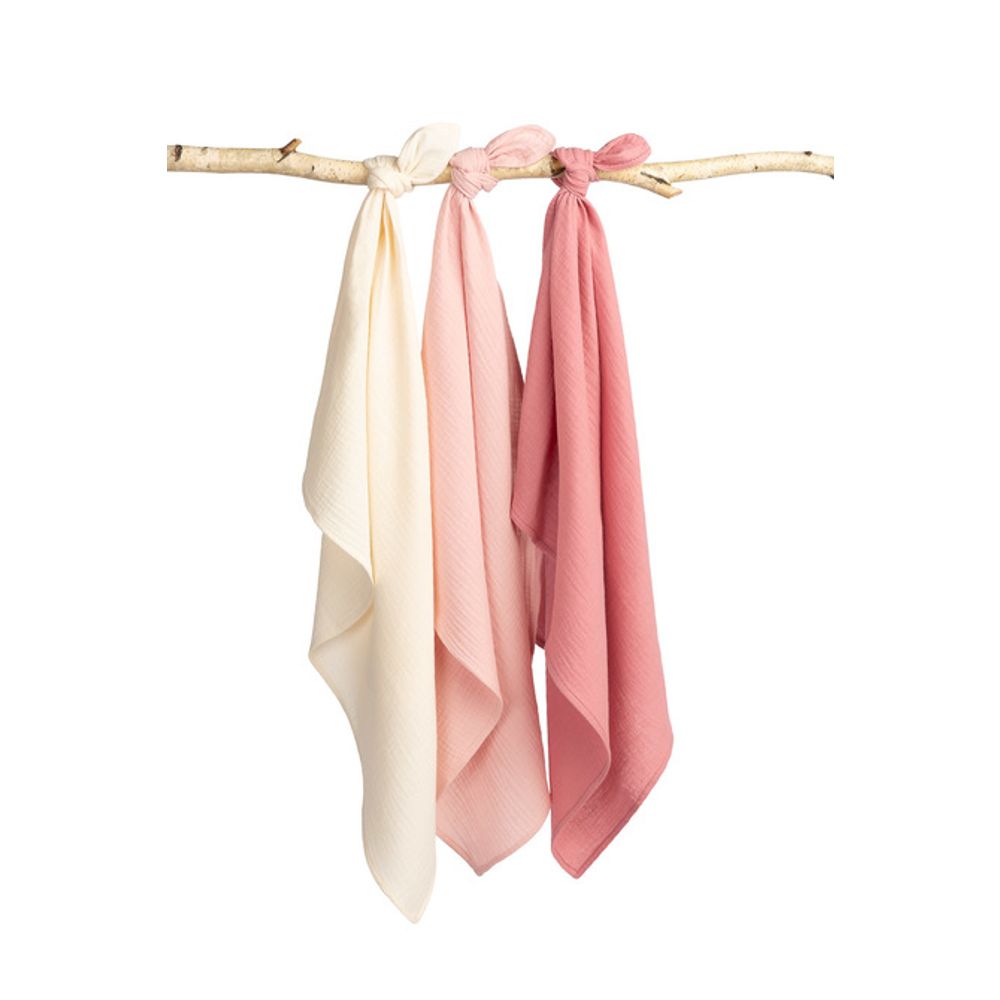 Muslin pelena uniforma roza (pakiranje - 3 kom) slika 3