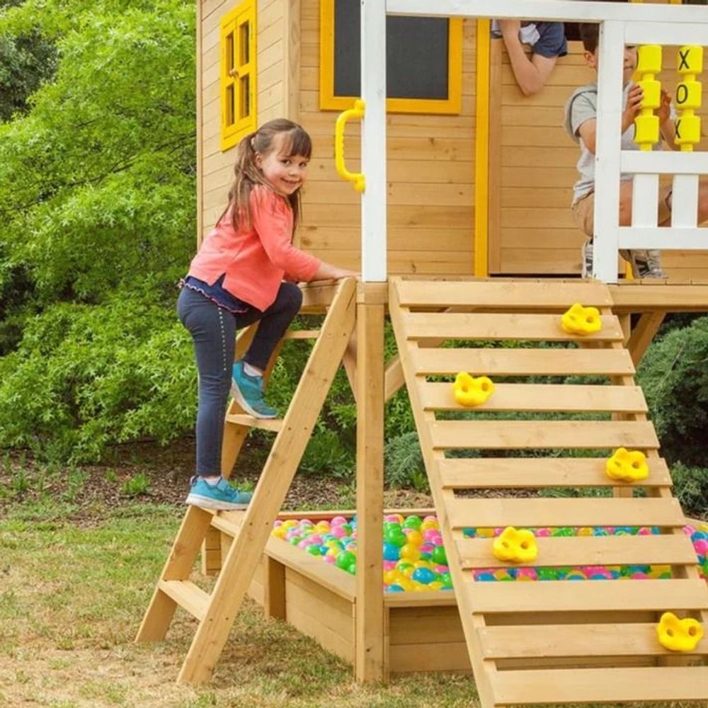 Kinder Home Drvena kućica za djecu sa pješčanikom i toboganom slika 27