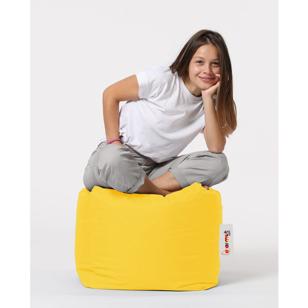 Žuti Kvadratni Puf - Vrt Pouffe slika 1