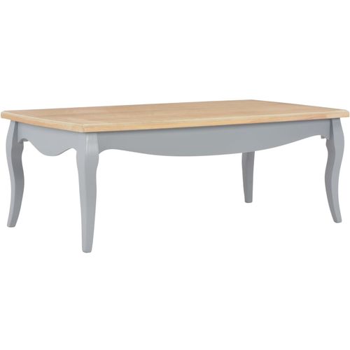 280002 Coffee Table Grey and Brown 110x60x40 cm Solid Pine Wood slika 15