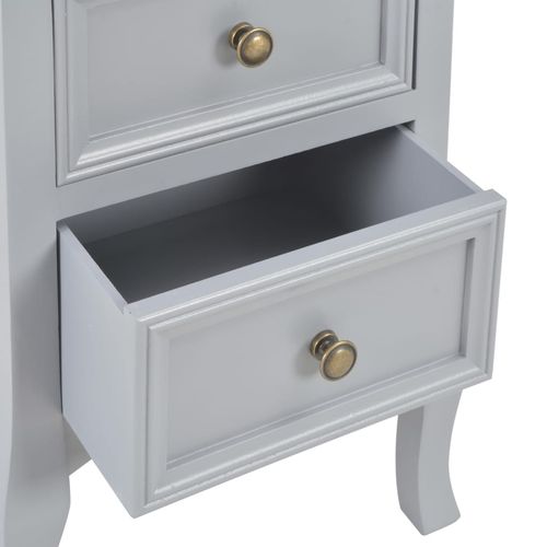 280038 Bedside Cabinets Grey 35x30x49 cm MDF slika 17