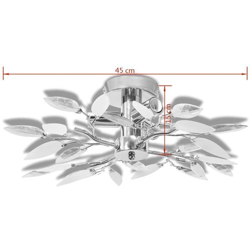 Stropna Svjetiljka s Bijelim i Prozirnim Akrilnim Listićima 3 Žarulje slika 20