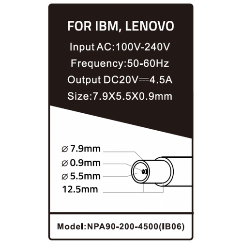 NPA90-200-4500 (IB06) ** Gembird punjac za laptop 90W-20V-4.5A, 7.9x5.5mm yellow PIN (1007) slika 3