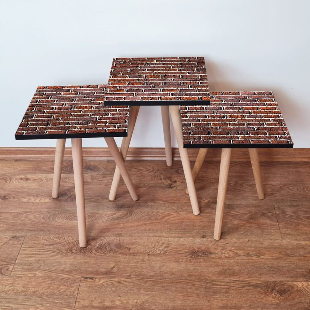 Nesting Table Set (3 komada) - Boja: Braon slika 1