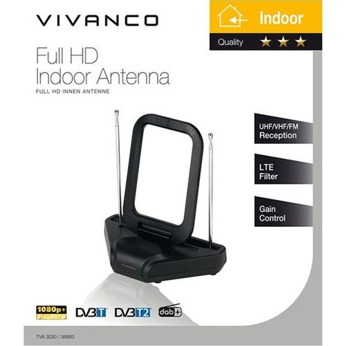 Antena VIVANCO 38883, Full HD, unutarnja, prstenast dizajn, podesiva, LTE Filter slika 1