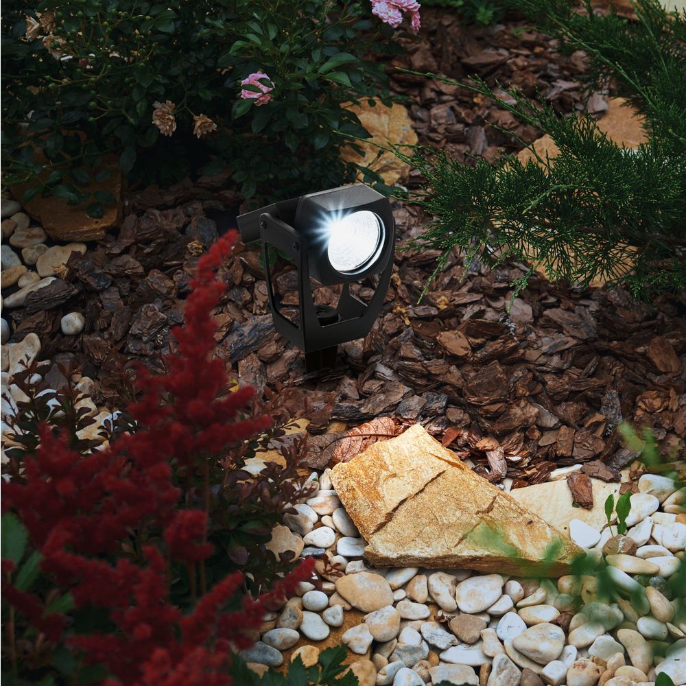 Crna solarna LED svjetiljka - Model 48719 slika 2