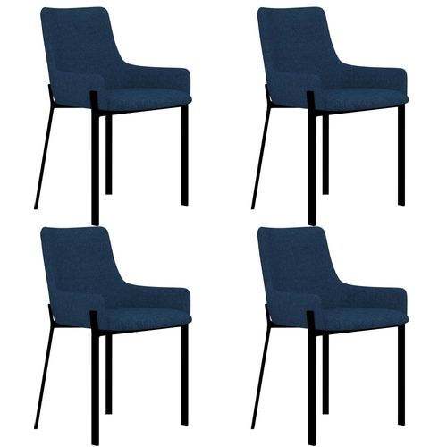 Blagovaonske stolice od tkanine 4 kom plave slika 16