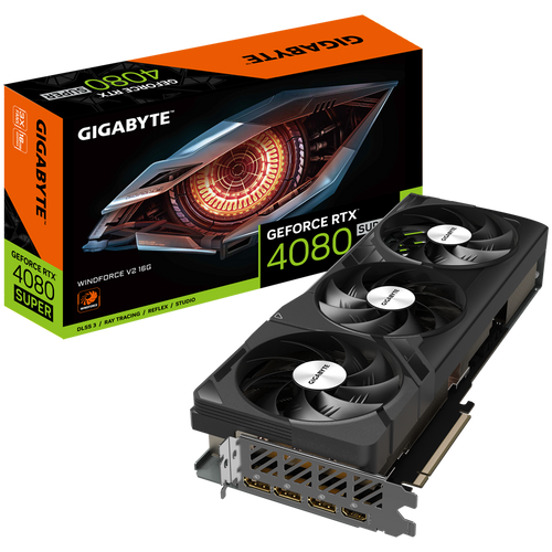 GIGABYTE Video Card NVIDIA GeForce RTX 4080 SUPER WINDFORCE V2 16G, 16GB GDDR6X/256bit, PCI-E 4.0, 1xHDMI, 3xDP, Recommended PSU 750W, ATX slika 1