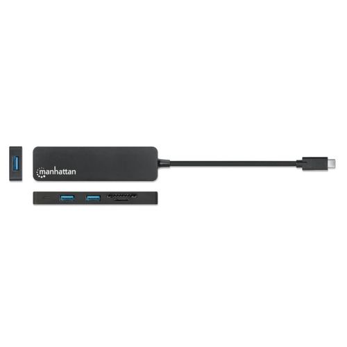 USB-C HUB 3port Manhattan 164948 3.2 G1/5Gbps/CR/Crni slika 3