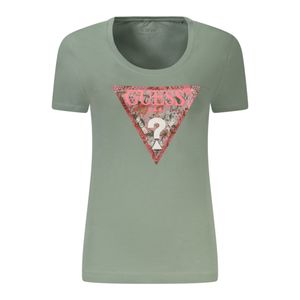 GUESS JEANS GREEN WOMEN'S SHORT SLEEVE T-SHIRT