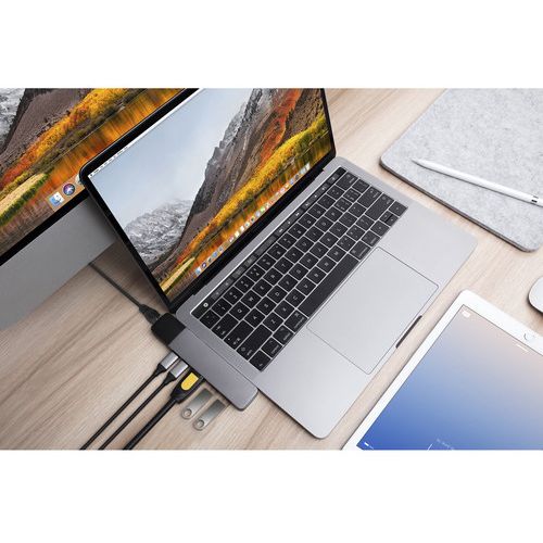 HyperDrive, NET 6 u 2 USB-C HUB, za MacBook Pro, 2xUSB-C PD 100W+60W slika 2