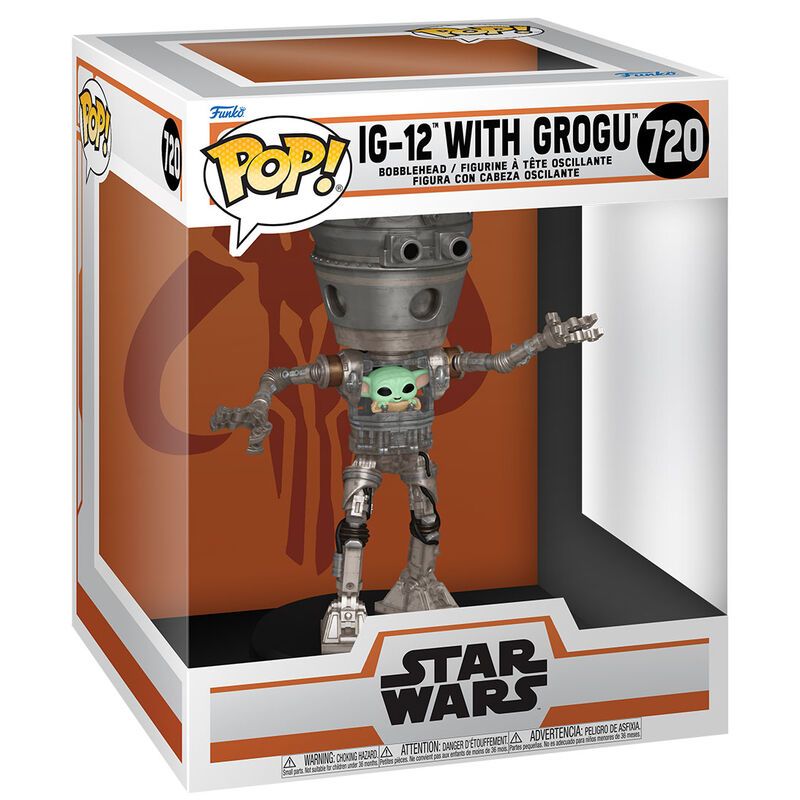 FUNKO POP figura Deluxe Star Wars The Mandalorian IG-12 s Grogom image