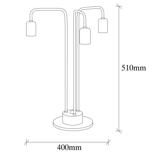 Opviq Mum - 3522 Crna Stona Lampa slika 5