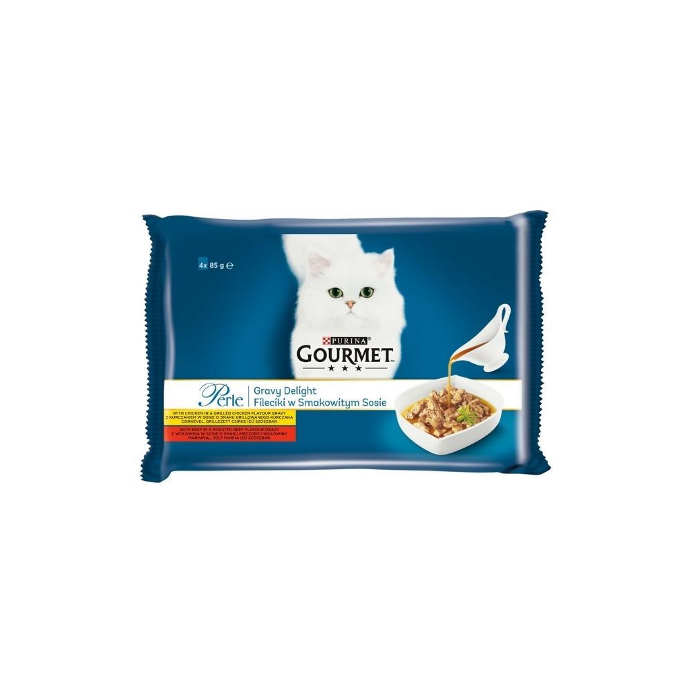 Gourmet Perle Gravy Delight Multipack piletina/govedina 4x85g slika 1