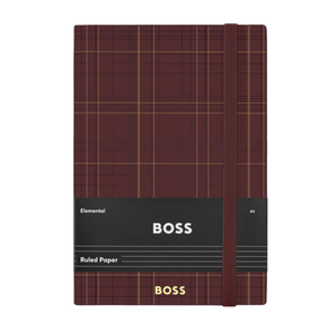 Hugo Boss notes A5 Checkered HNH624RL, bordo