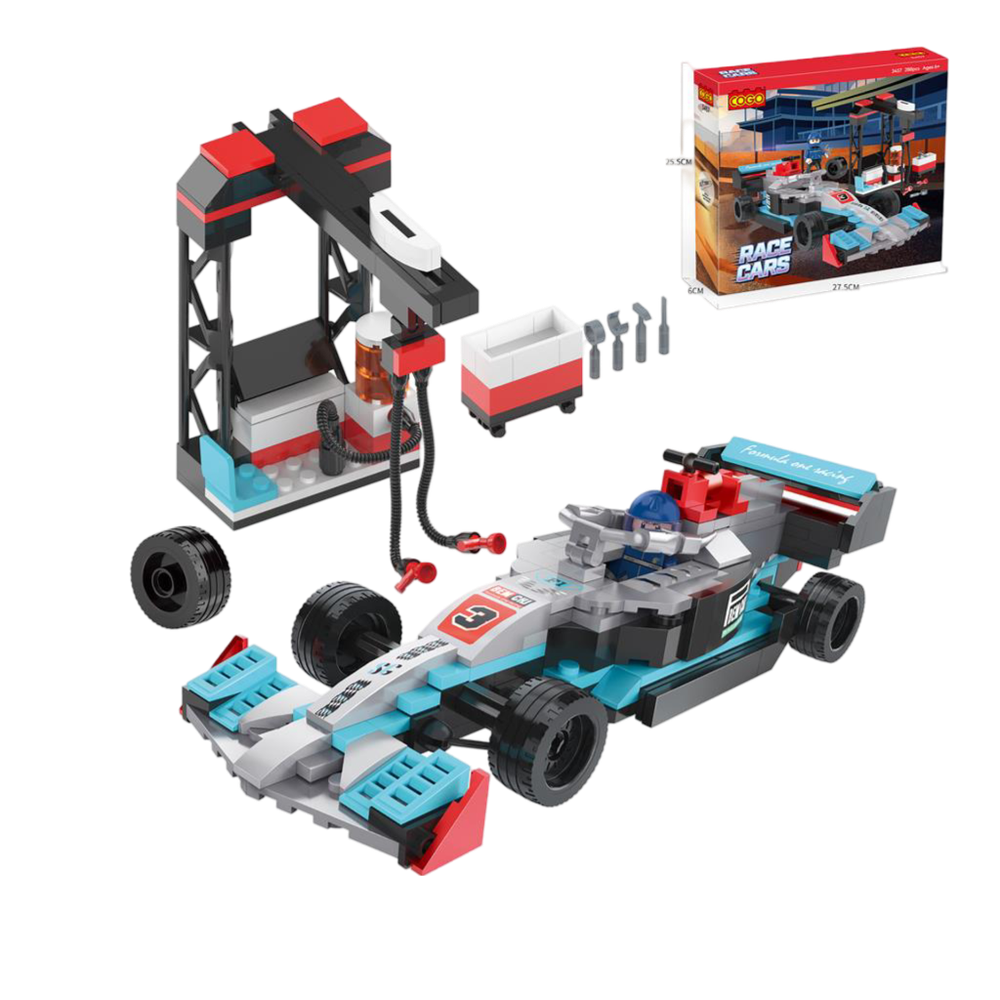 MKR412082 Cogo Kocke formula Race Cars 27,5x25,5cm, 288kom slika 1