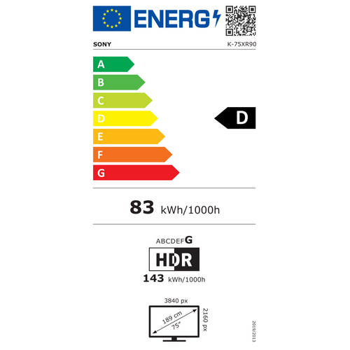 Sony televizor Mini LED UHD K75XR90PAEP slika 2