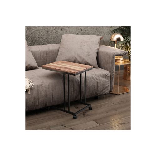 Hanah Home TKRCZGN001 Crni Stočić sa Metalnim Okvirom slika 1