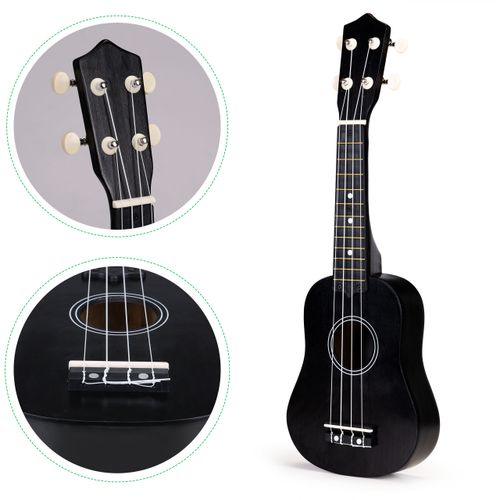 EcoToys Dječji Ukulele Crni slika 4