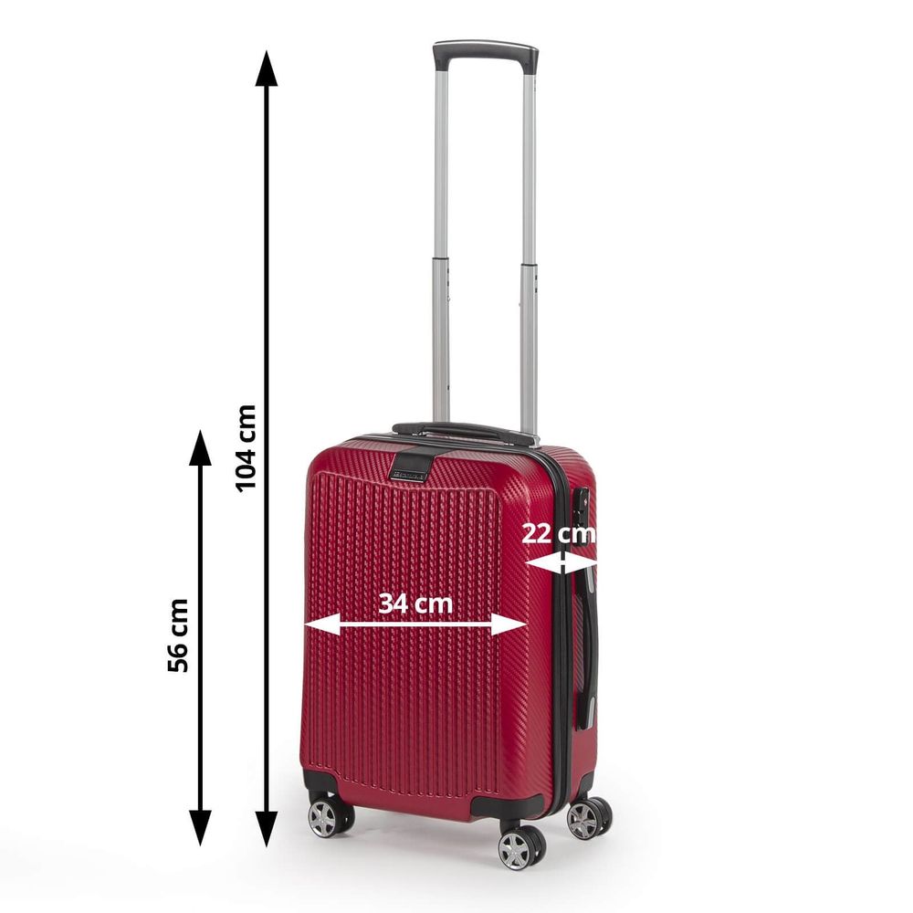 Scandinavia kofer 40 l, Carbon serija, crveni slika 3