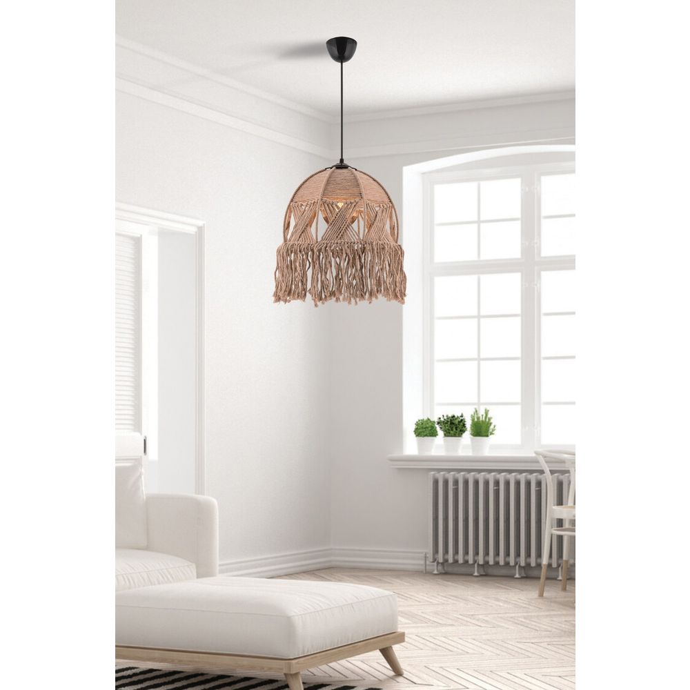 Luster Tona Brown sa Makrame Poklopcem slika 2