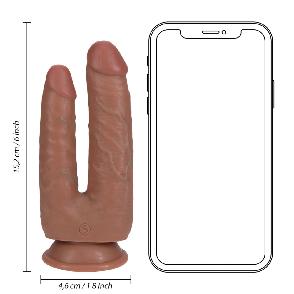 RealRock by Shots Double Trouble Dildo 5/6 - 12,7/15,2 cm slika 6