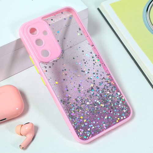 Maska Frame Glitter za Samsung A546B Galaxy A54 5G roze slika 1