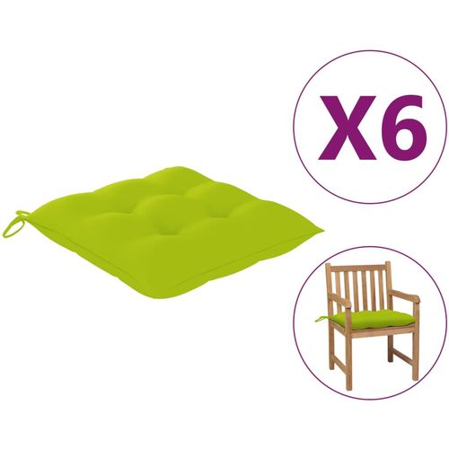 Jastuci za stolice 6 kom jarko zeleni 50 x 50 x 7 cm od tkanine slika 12